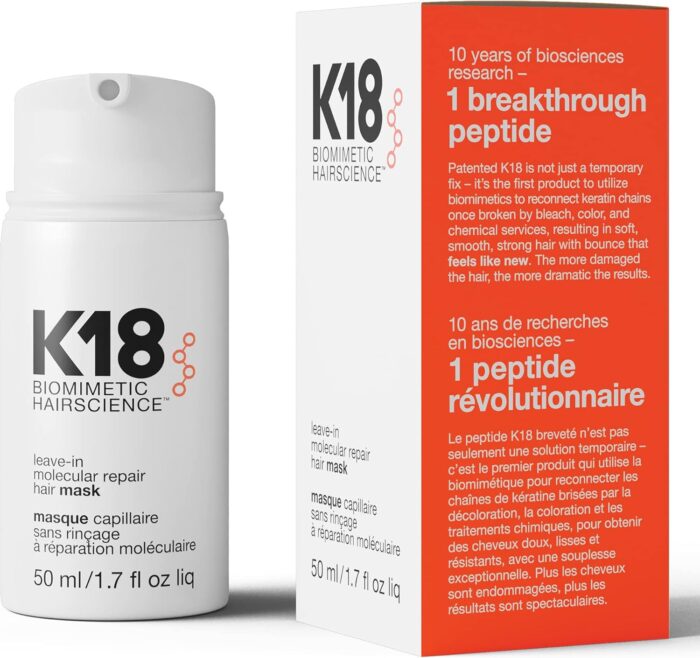 K18 Biomimetic Hairscience Leave-In Molecular Repair Hair Mask 50ml .Fast delivery inUK