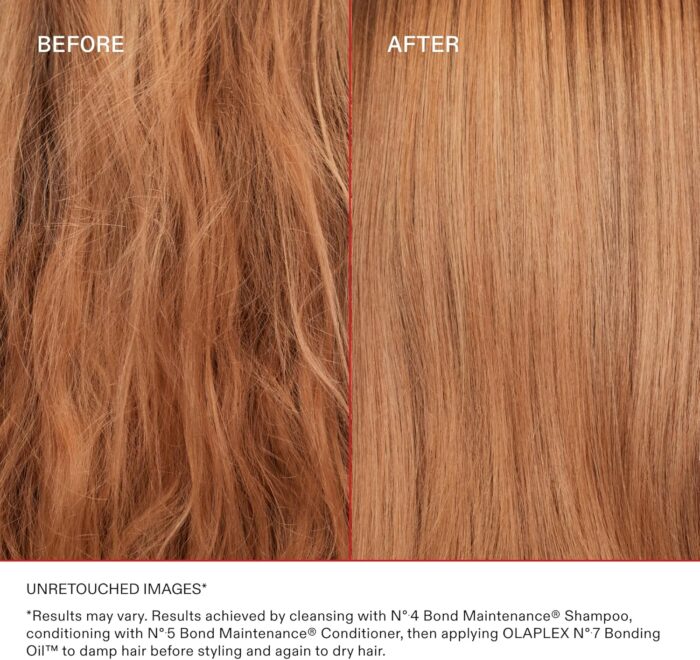 Olaplex No. 7 Bonding Oil, Concentrated High Shine Oil, Heat Protectant, Visibly Smooths & Softens Hair, Added Color Vibrancy, Up to 72 Hour Frizz Control, For All Hair Types, 30ml - Image 5